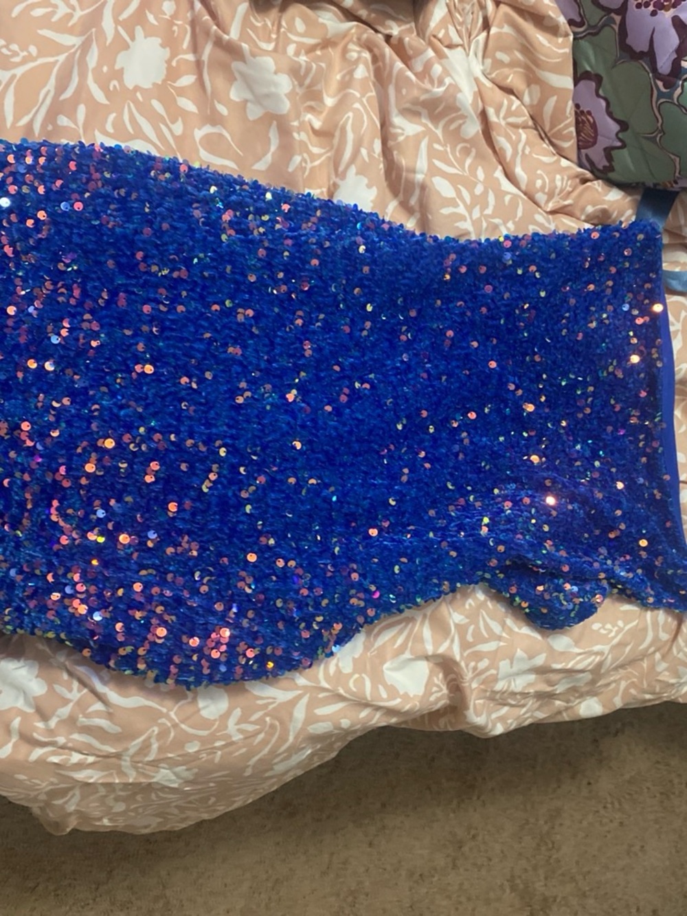 Royal Blue Sequin Mini Dress - Sparkling Party Style